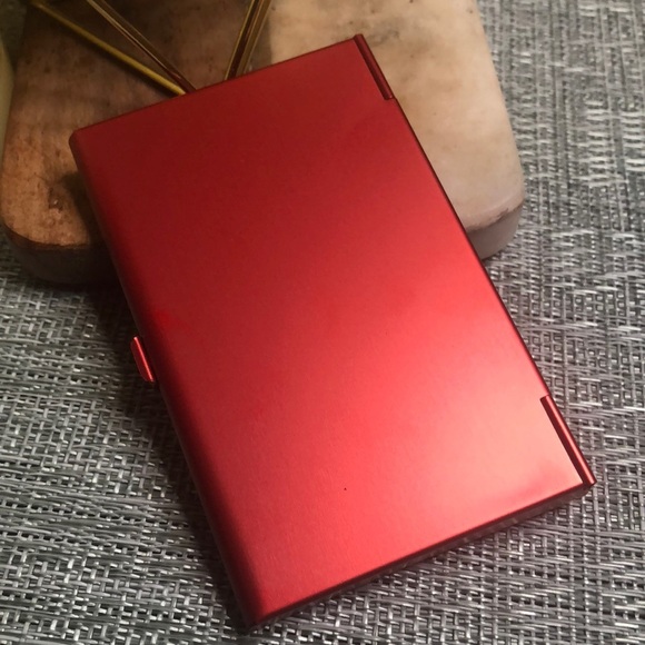 #48sun 🌻Card Holder Sunflower Red Metallic Business Card Holder🌻 - Picture 3 of 14